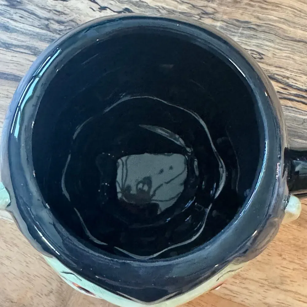 Johanna Parker Transpac Halloween Vampire Dracula Pumpkin Peep Mug Folk Art Fall